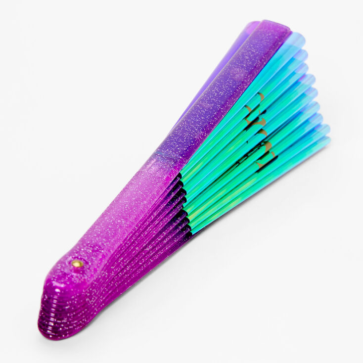 Positivity Is Powerful Iridescent Folding Fan,
