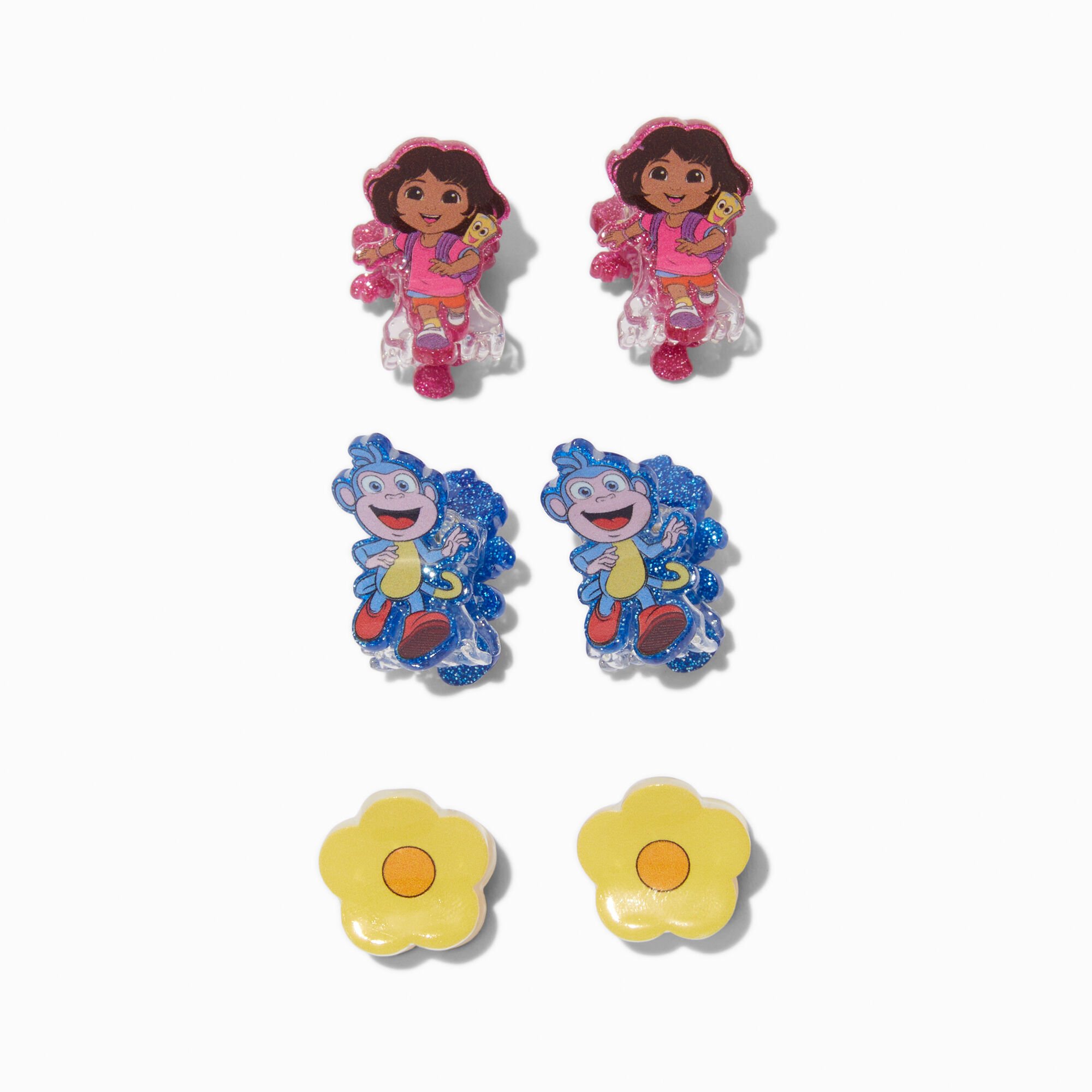 Mini pinces à cheveux Dora l'exploratrice Nickelodeon™ - Lot de 6,