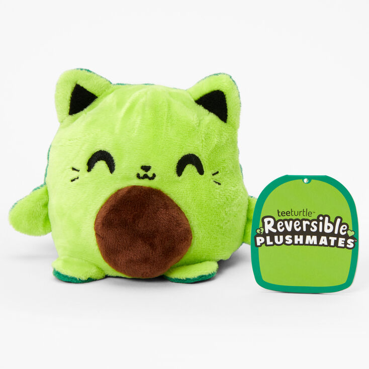 TeeTurtle&trade; Reversible Plushmates Avocado Cat,