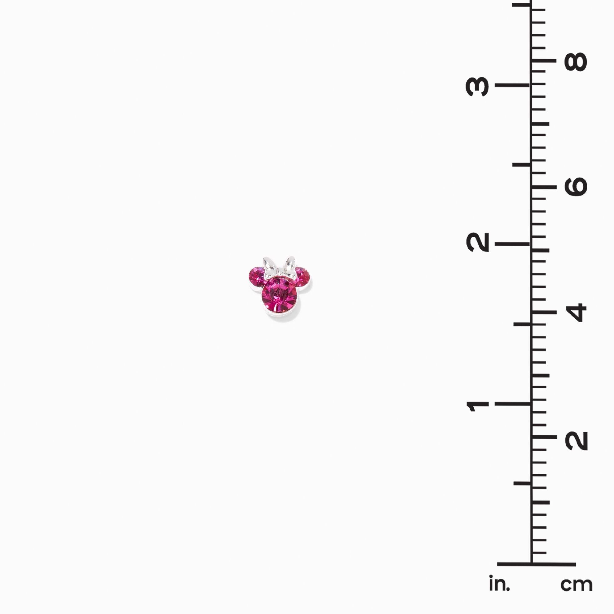 Disney Minnie Mouse Birthstone Sterling Silver Stud Earrings - October,