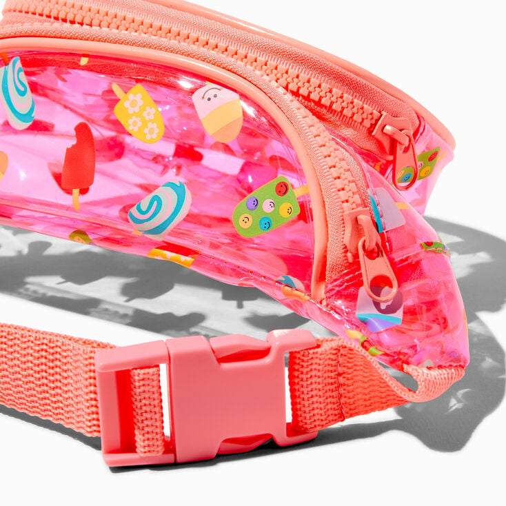 Claire&#39;s Club Transparent Popsicle Fanny Pack,