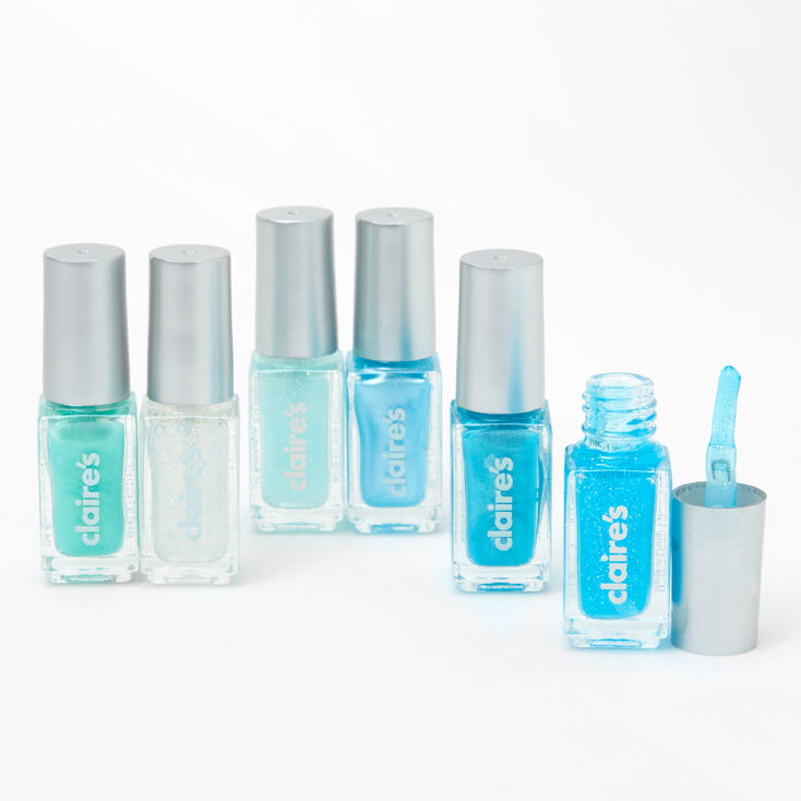 Lot de vernis &agrave; ongles d&eacute;grad&eacute;s de couleurs bleues et vertes - Lot de 6,