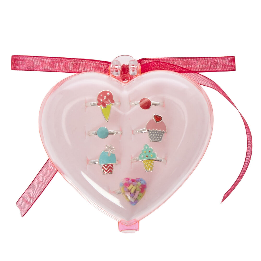 Kids Sweet Treat Charm Rings Set of 7,