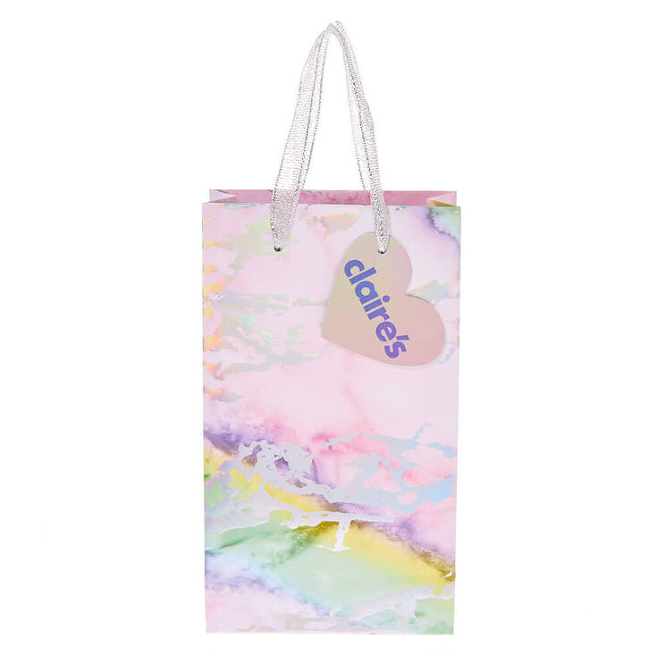 Rainbow Marbled Small Gift Bag Claire S