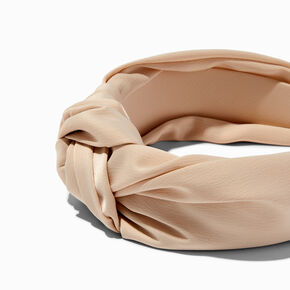 Nude Satin Knotted Headband,