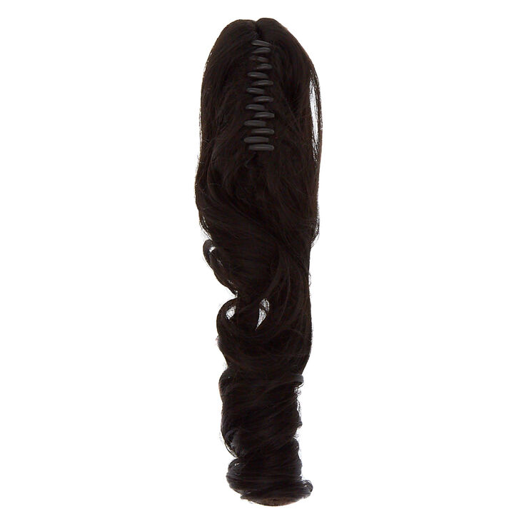 Faux Hair Ponytail Hair Claw - Brunette,