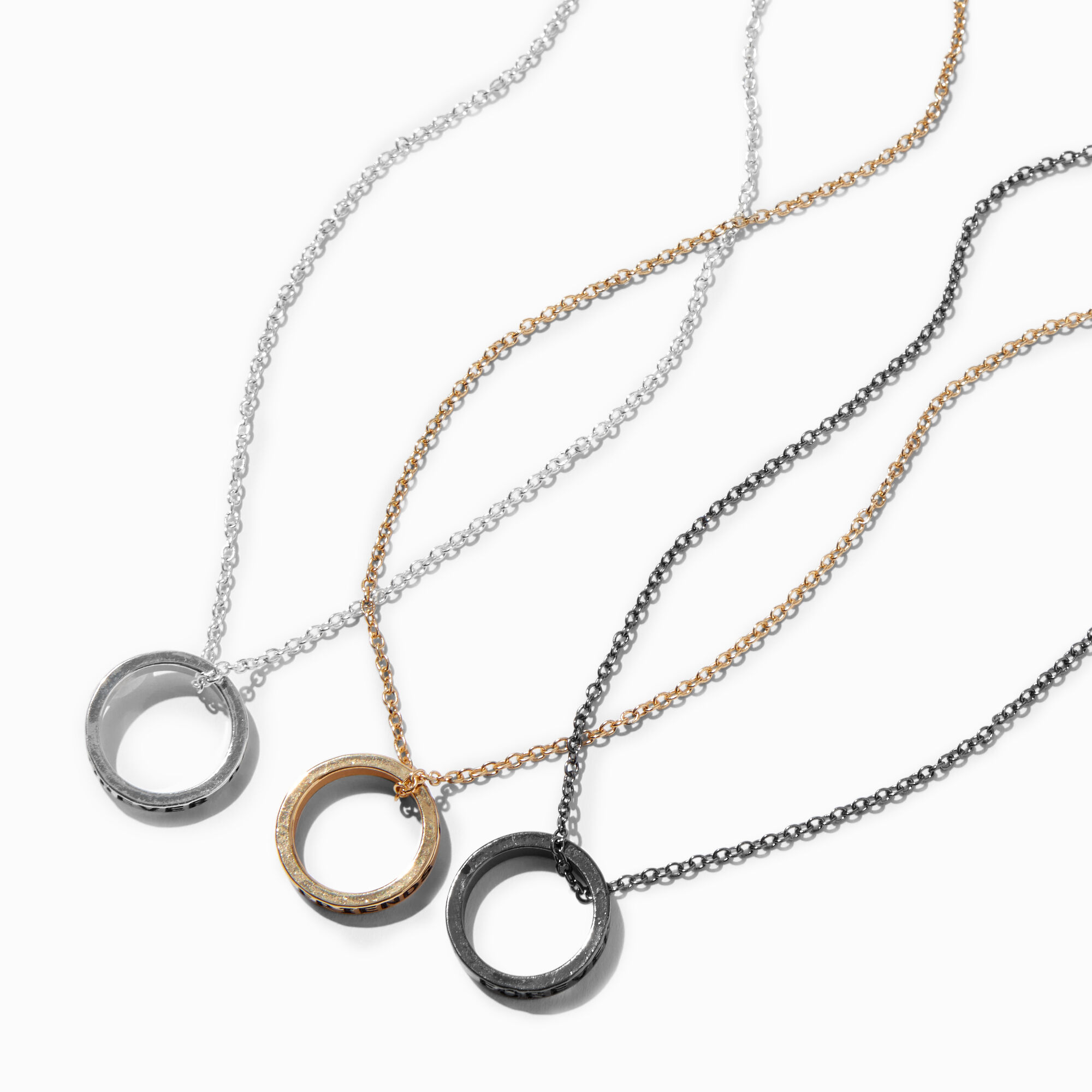 Metal ring necklace discount