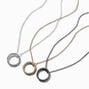 Best Friends Mixed Metal Ring Pendant Necklaces - 3 Pack,