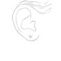 Silver-tone Embellished Spring Mix Stud Earrings - 9 Pack,
