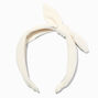 Claire&#39;s Club Ivory Corduroy Bow Headband,