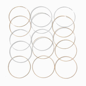 Gold-tone &amp; Silver-tone Bangle Bracelets - 15 Pack,