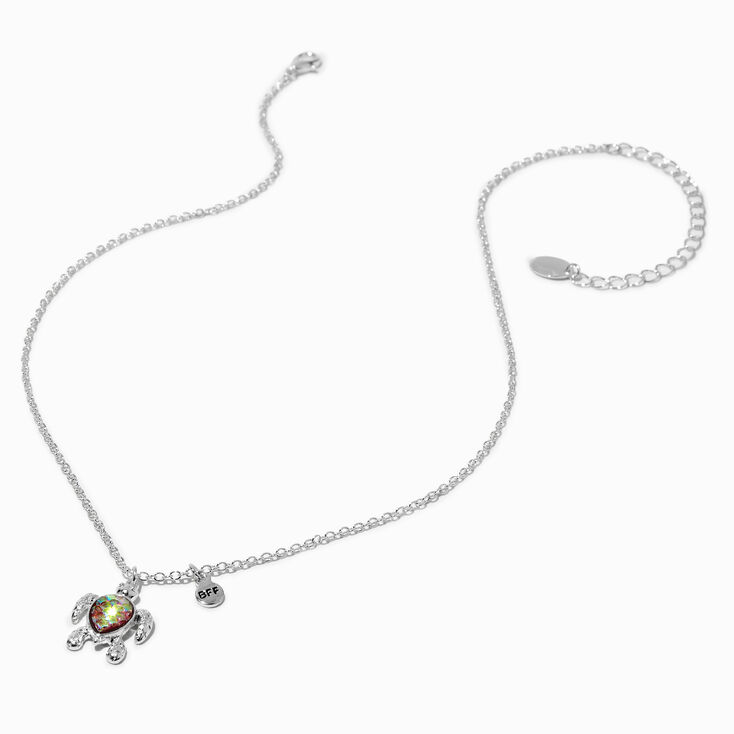 Best Friends Iridescent Turtle Pendant Necklaces - 3 Pack,