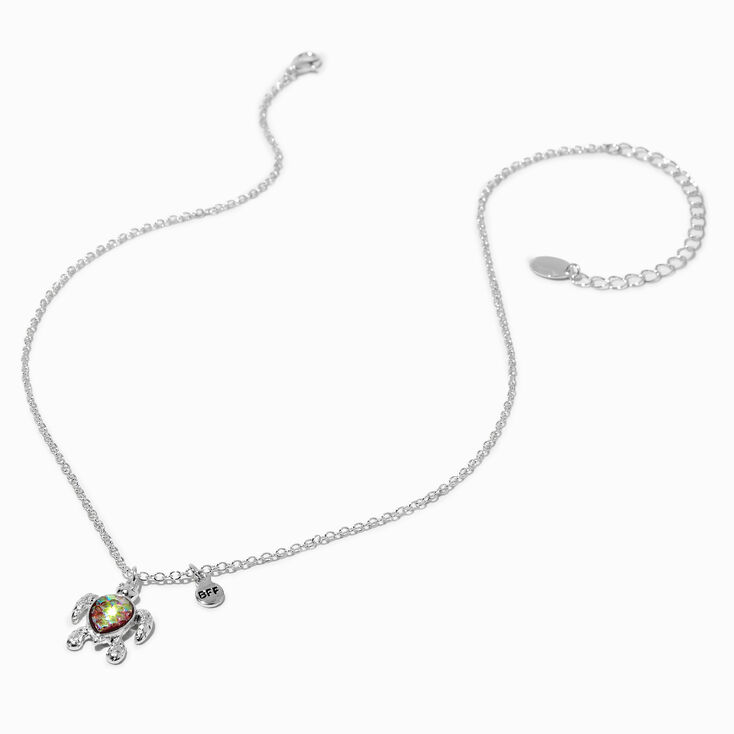 Best Friends Iridescent Turtle Pendant Necklaces - 3 Pack