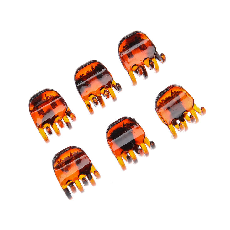 Mini Tortoise Shell Hair Claws - 6 Pack,