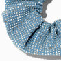 Blue Embellished Silver Sparkle Hair Scrunchie,