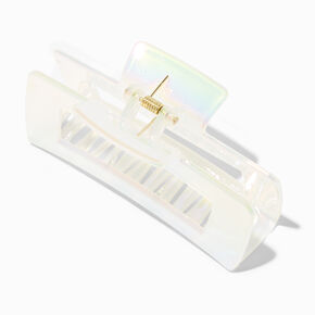 Large Rectangle Iridescent Hair Claw,