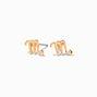Gold Zodiac Stud Earrings - Scorpio,
