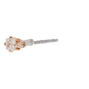Rose Gold Cubic Zirconia Square Stud Earrings - 2MM,