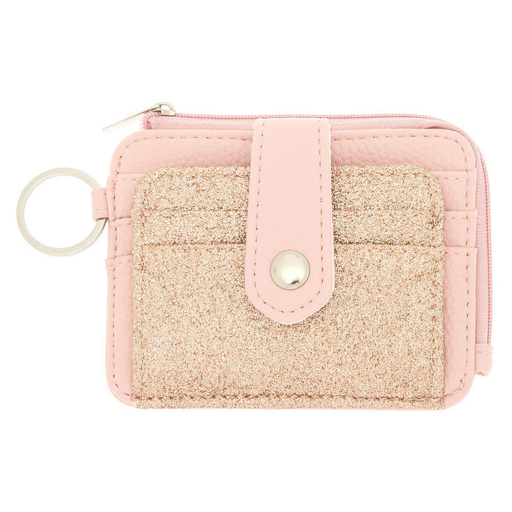 Claire's Porte-monnaie à paillettes - Rose tendre