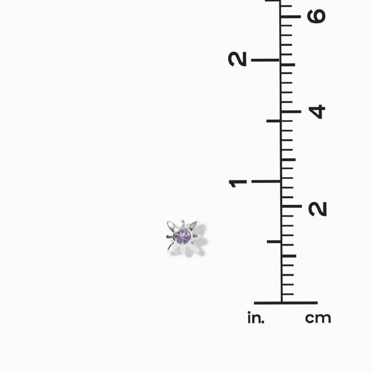 Silver-tone Star Bursts Stud Earrings - 9 Pack ,