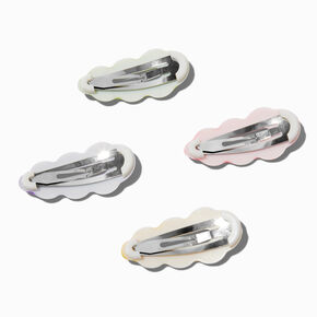 Neon Wavy Jelly Snap Hair Clips - 4 Pack,