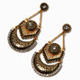 Gold-tone Antique Bohemian 3&#39;&#39; Drop Earrings,