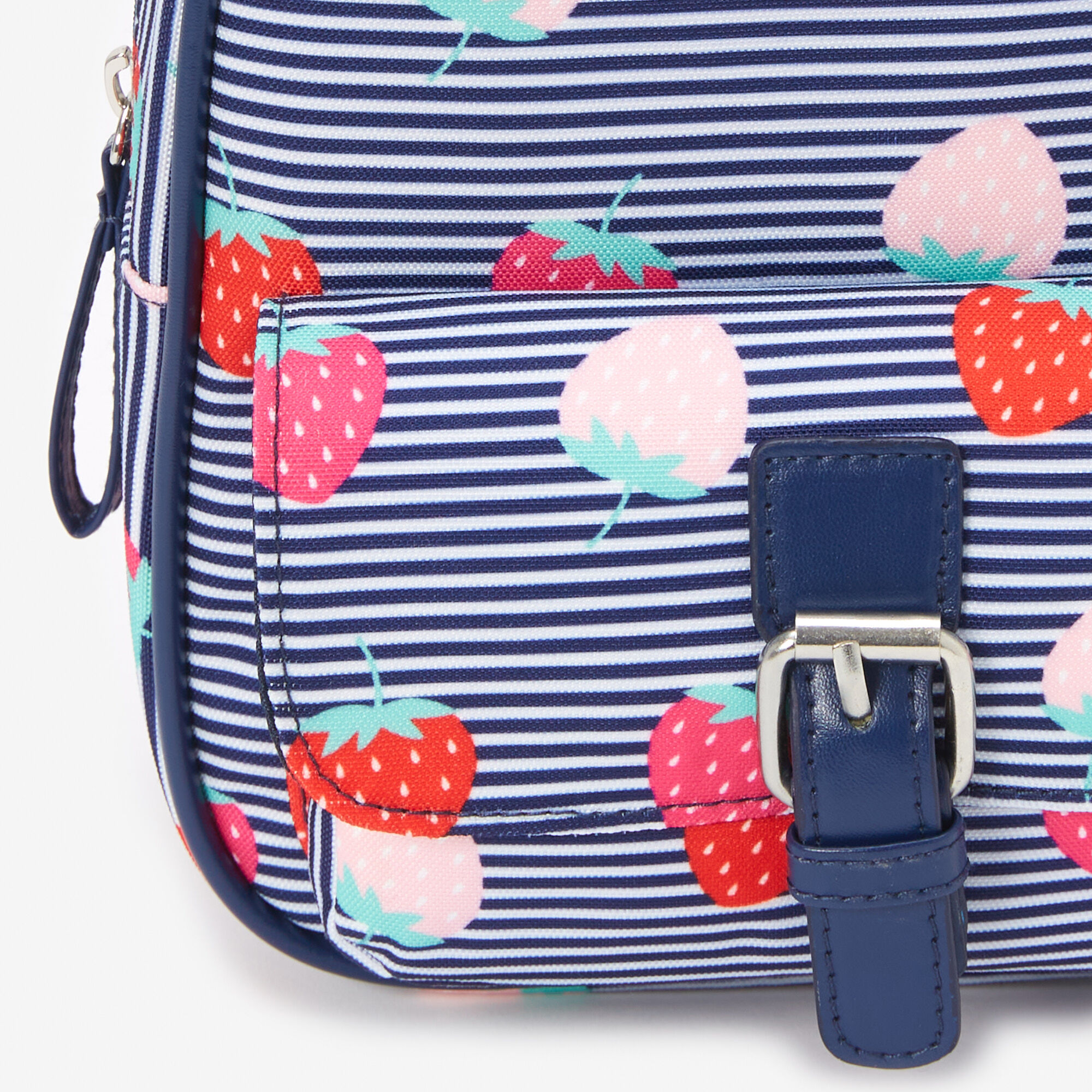 Claire's Club Blue Striped Strawberry Mini Backpack,