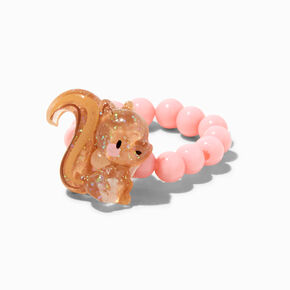 Claire&#39;s Club Woodland Critter Charm Seed Bead Stretch Rings - 5 Pack,
