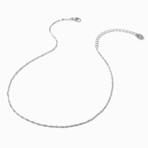 Silver Delicate Twisted Necklace,