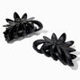 Pinces &agrave; cheveux p&eacute;tales de fleurs noir mat - Lot de 2,