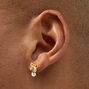 C LUXE by Claire&#39;s 18k Gold Plated Bow Pearl Drop Earrings,