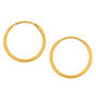 C LUXE by Claire&#39;s Gold Titanium 12MM Sleek Hoop Earrings,