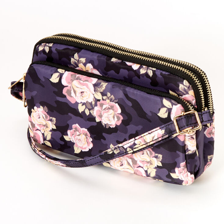 Claire's Sac à bandoulière rectangulaire classique floral camouflage