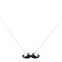 Collier pendentif moustache noire,