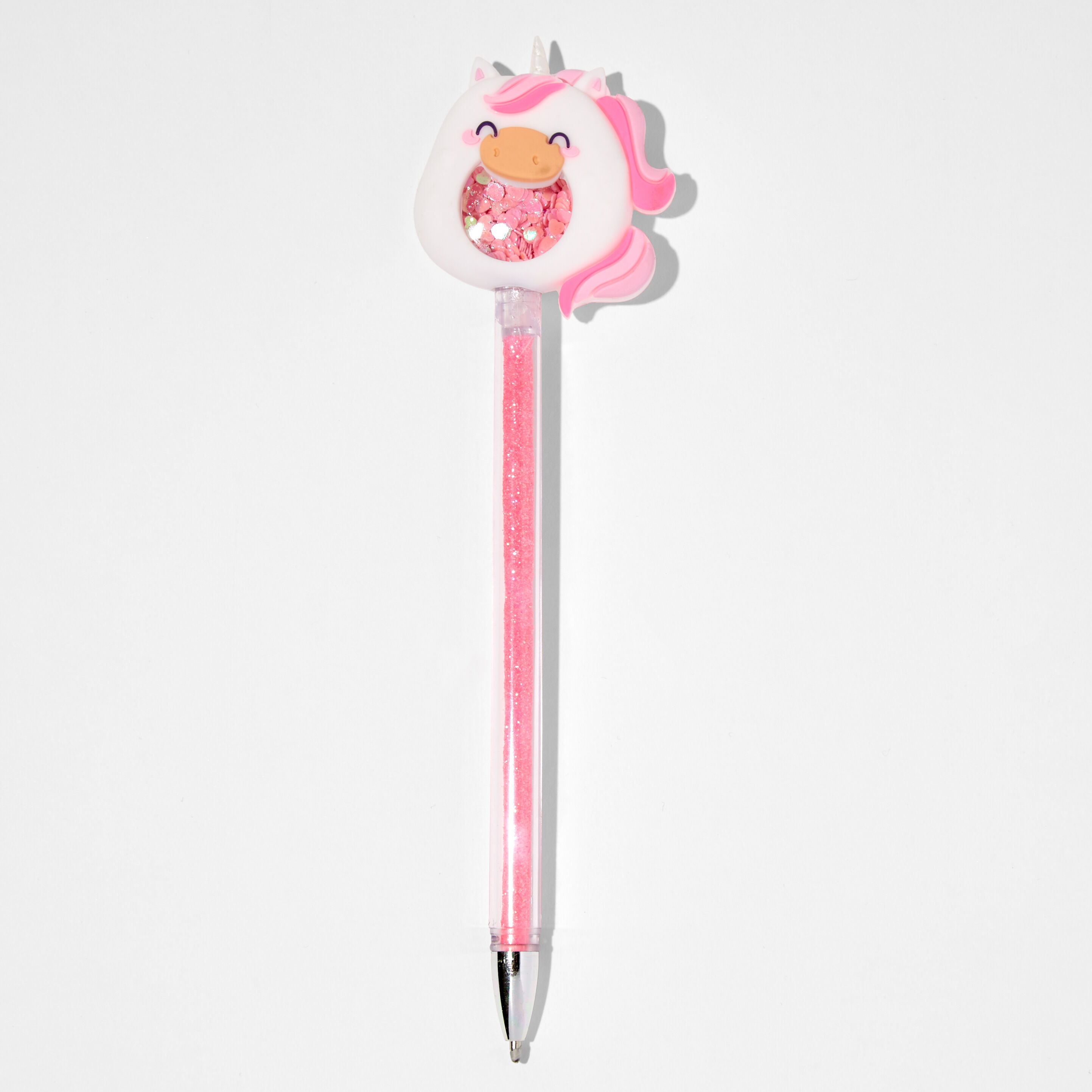 Pink Chubby Unicorn Shaker Glitter Pen,