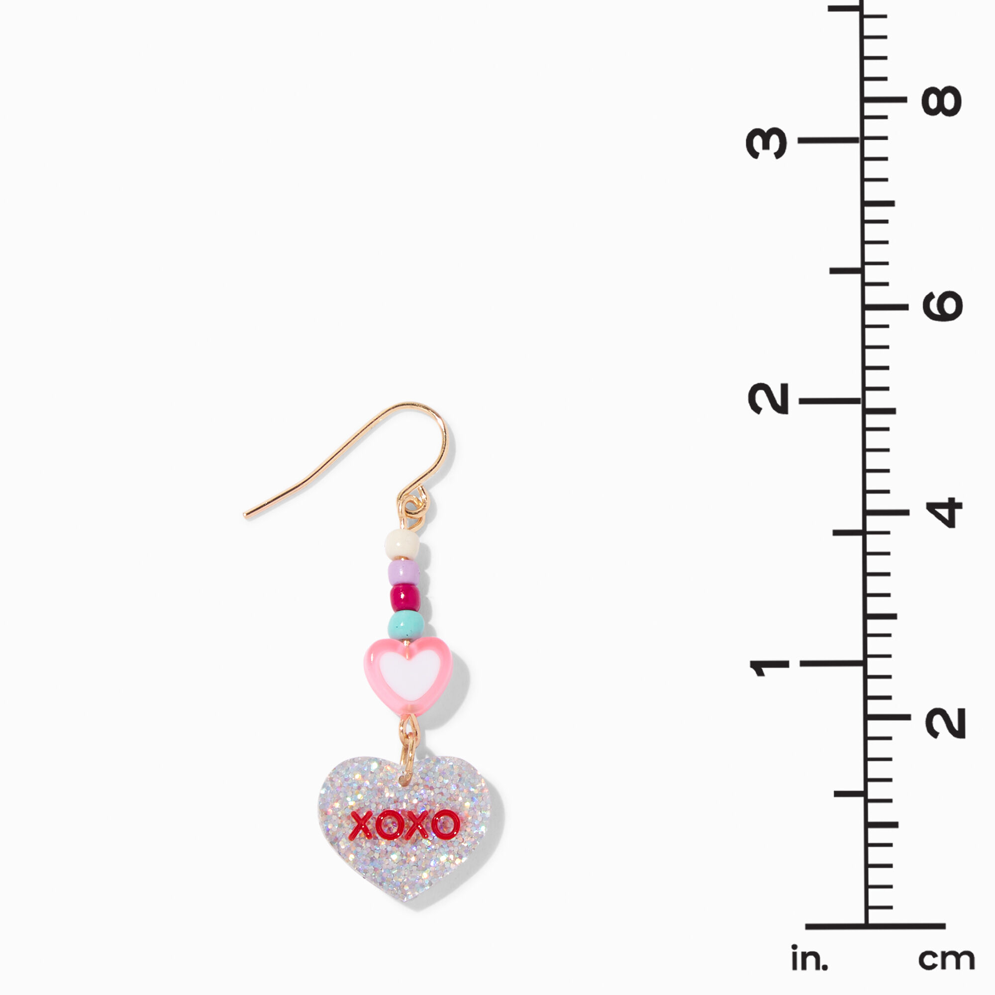 Valentine's Day Conversation Hearts 1.5" Drop Earrings,