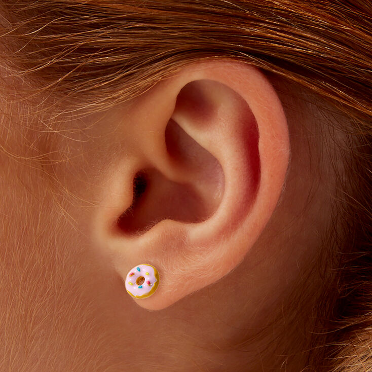 Glitter Sweets Stud Earrings - 6 Pack ,