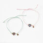 Best Friends Heart Mood Adjustable Cord Bracelets - 2 Pack,