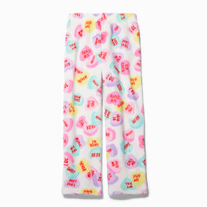 Valentine&#39;s Day Conversation Hearts Fleece Lounge Pants - Youth,