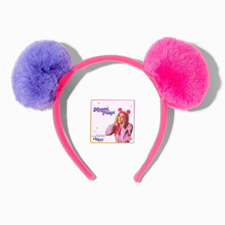 MeganPlays&trade; Claire&#39;s Exclusive Pink &amp; Purple Pom Pom Headband,