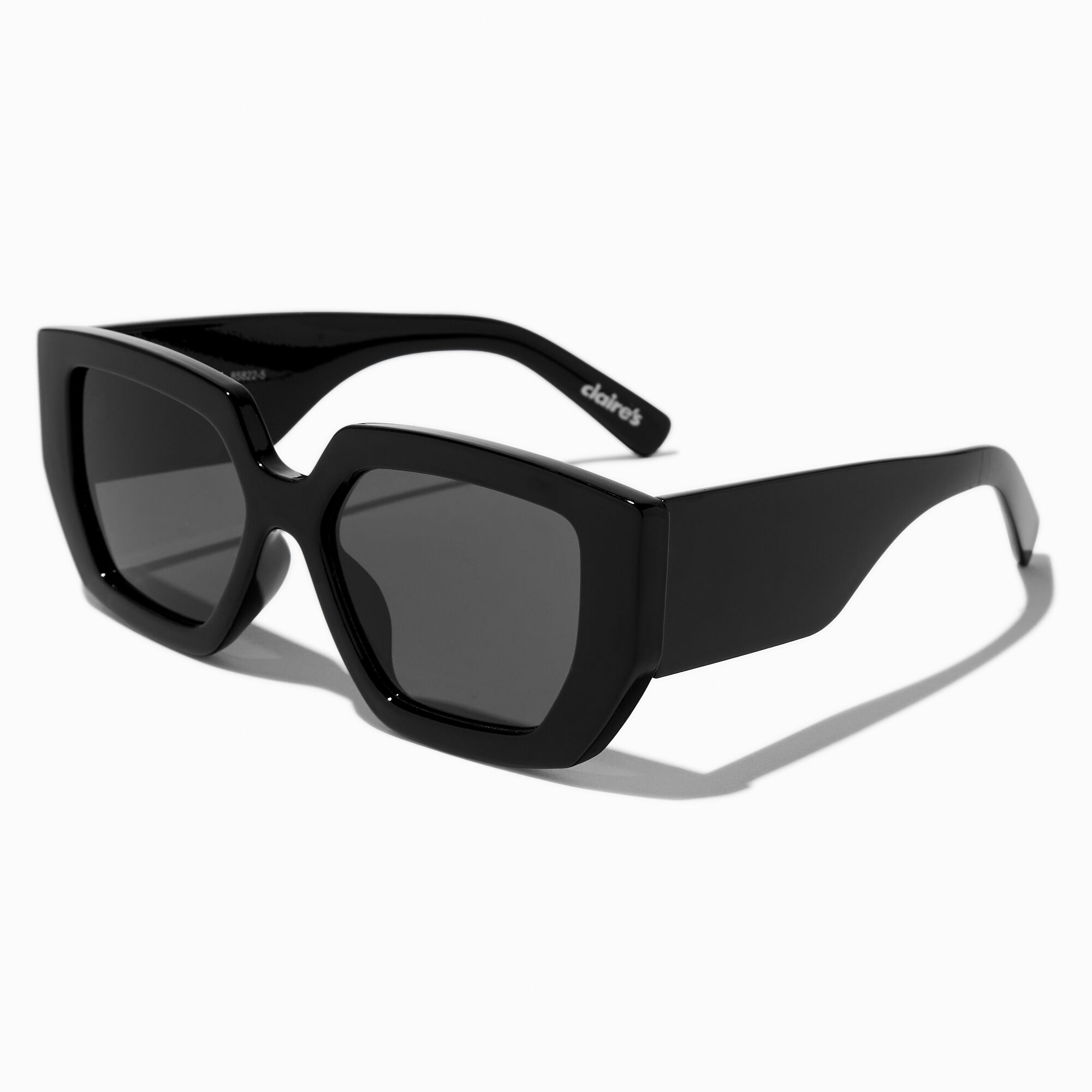 View Claires Chunky Geometric Sunglasses Black information