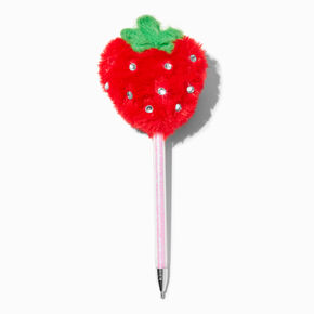 Strawberry Plush Pom Pom Pen,