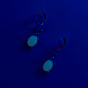 Glow in the Dark Ombre Turtle Hoop Earrings ,