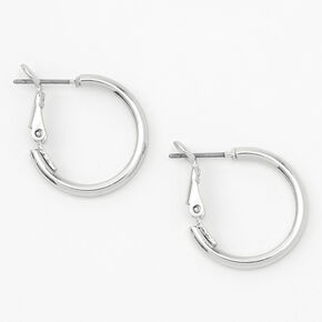 Silver-tone 20mm Tube Hoop Earrings,