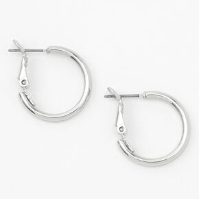 Silver-tone 20MM Tube Hoop Earrings,
