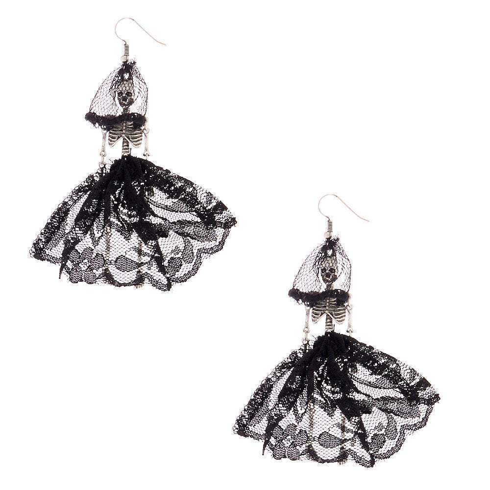 Claire's skeleton earrings shop