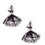 Silver 3&quot; Day of the Dead Skeleton Drop Earrings,