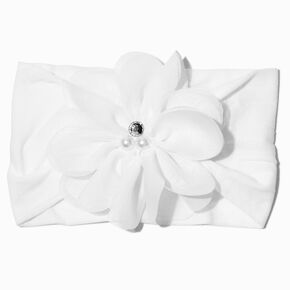 Bandeau &agrave; n&oelig;ud fleurs blanches pour occasion sp&eacute;ciale Claire&#39;s&nbsp;Club,