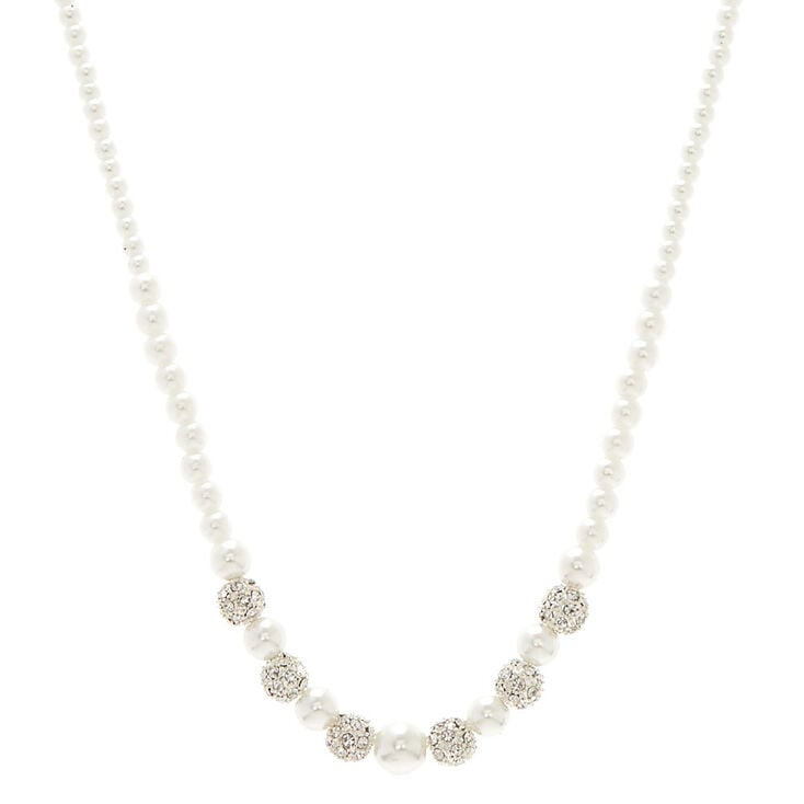 Claire's Collier avec perles d'imitation et boules de feu