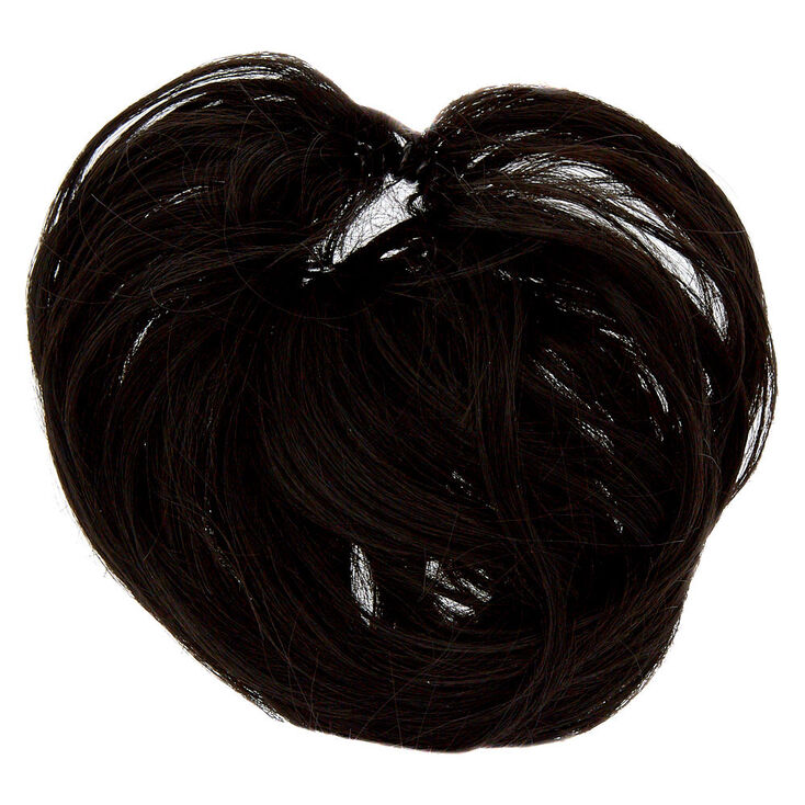  Extension  en cheveux  synth tiques noirs pour chignon  